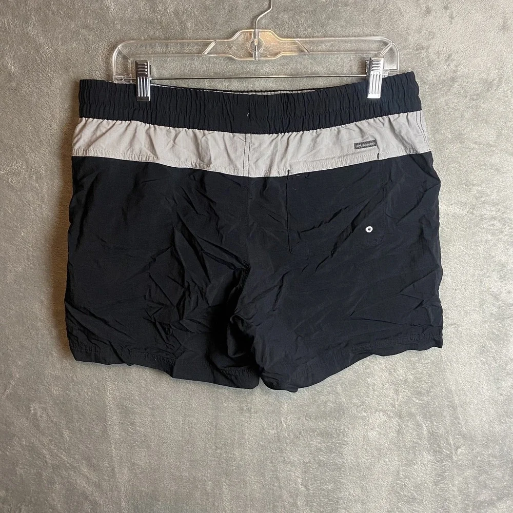 Columbia Mens Medium Swim Shorts Black Nylon